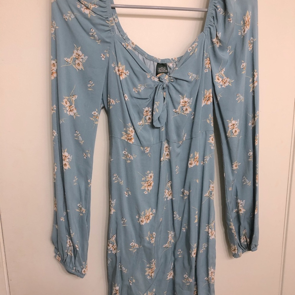 Blue floral dress